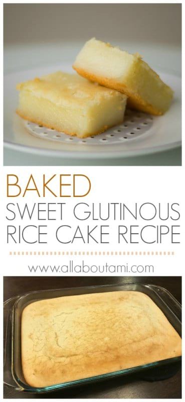 Baked Sweet Glutinous Rice Cake Recipe (Lian Gao) - All ...