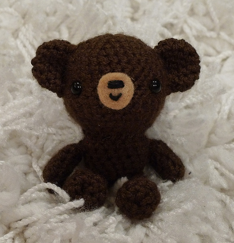 Brown bear with scarf