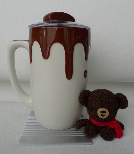 Brown bear with scarf