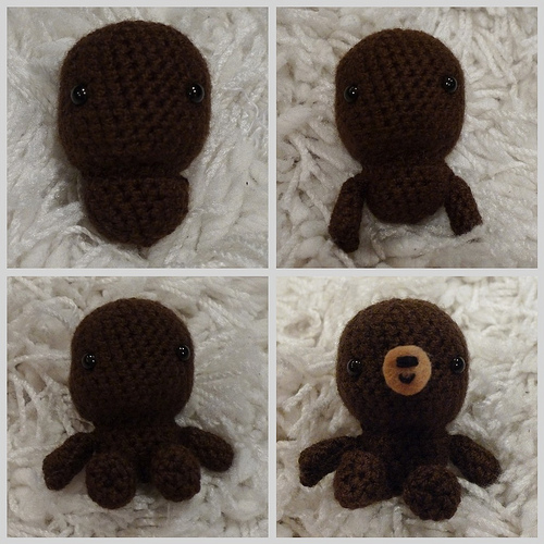 Brown bear with scarf