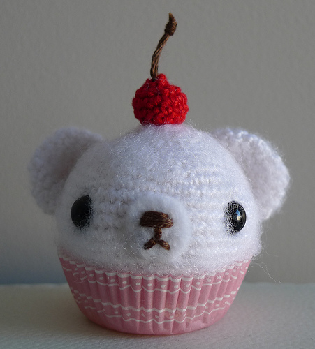 Crochet Mini Cupcake Bear