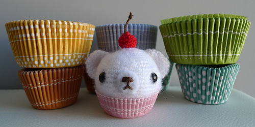 Crochet Mini Cupcake Bear