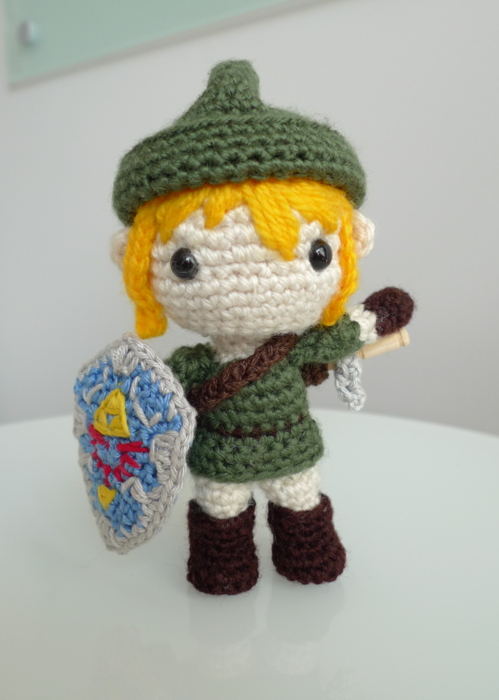 The Legend of Zelda breath of the wild Link Amigurumi crochet crochet doll home d\u00e9cor