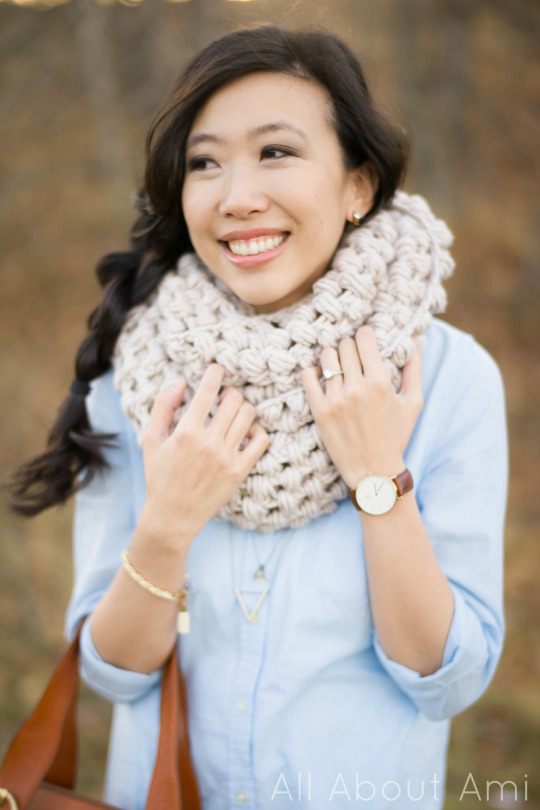 Jumbo Puff Stitch Cowl