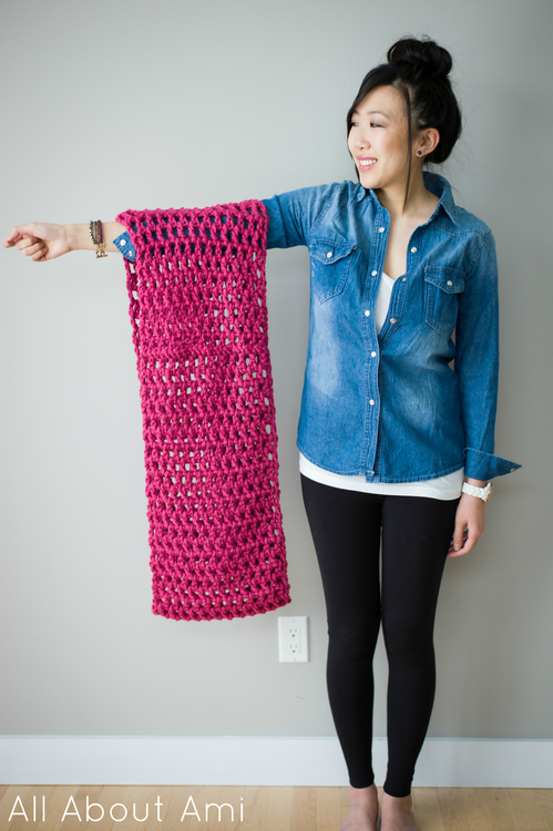 Long Double Crochet Cowl