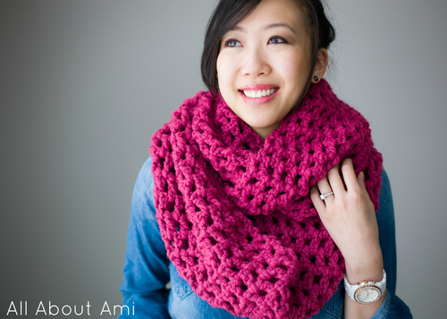 Long Double Crochet Cowl