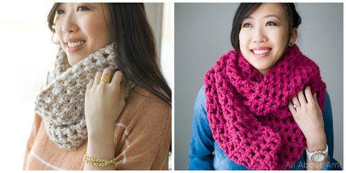 Chunky Double Crochet Cowl & Long Double Crochet Cowl