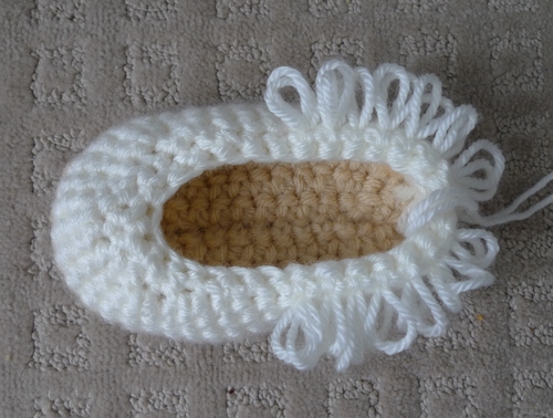 Crochet Toddler Loop Boots with Suede Sole