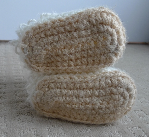 Crochet Toddler Loop Boots with Suede Sole