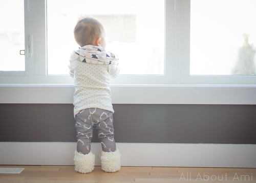 Crochet Toddler Loop Boots with Suede Sole