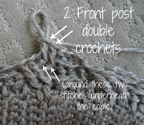 Crochet Cabled Slouchy Beanie