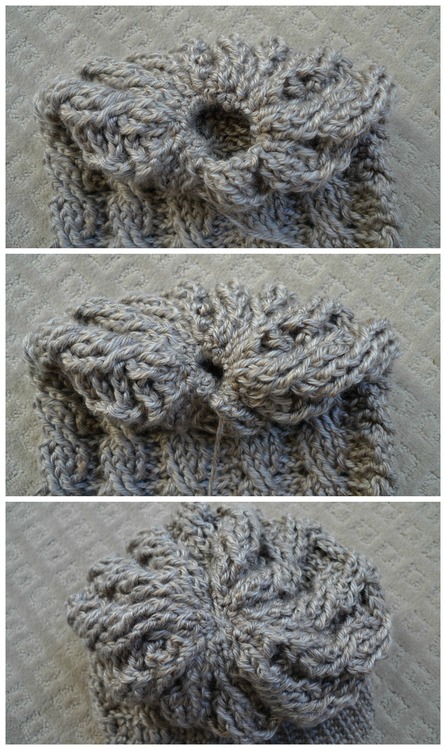 Crochet Cabled Slouchy Beanie