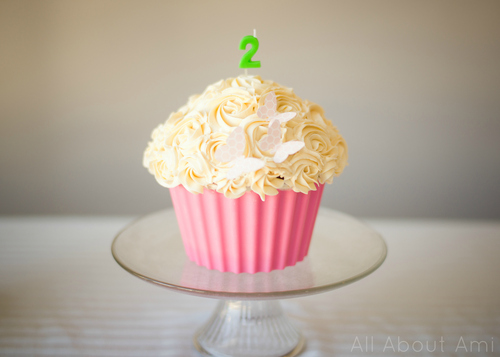 Giant Birthday Cupcake - All About Ami