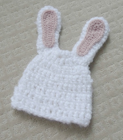 Crochet Fuzzy Baby Bunny Outfit