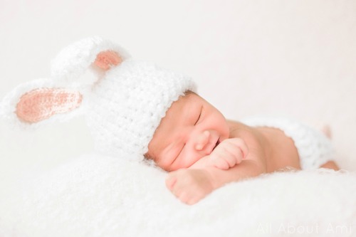 Crochet Fuzzy Baby Bunny Outfit