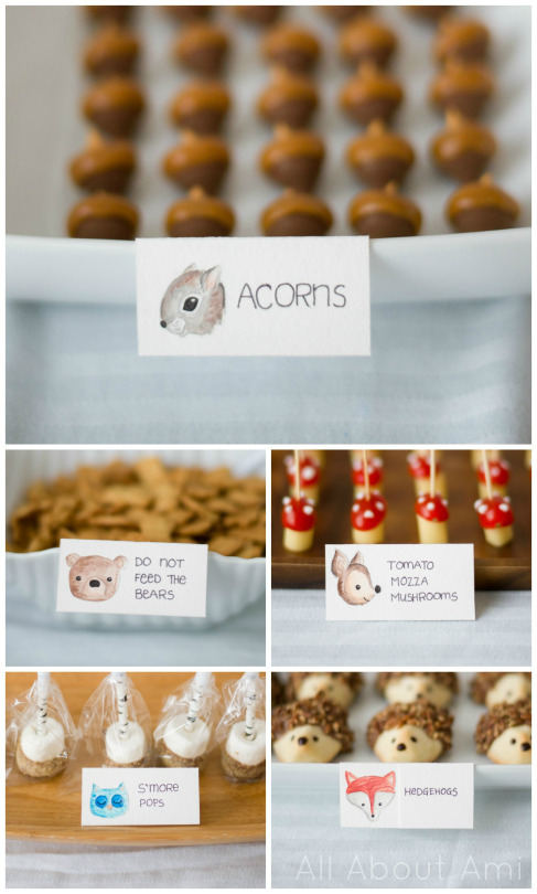 Woodland Creature Birthday Party Food