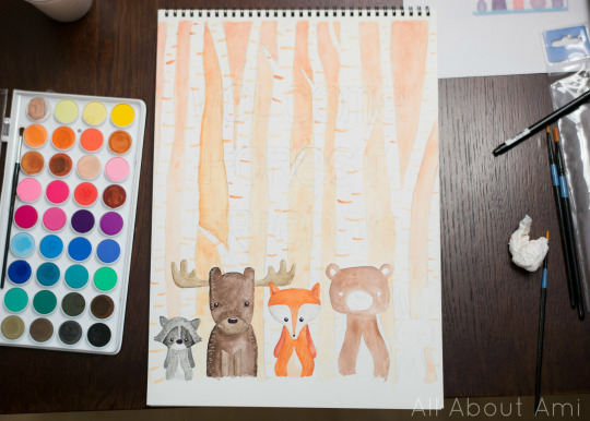 Woodland Creature Birthday Party Sketch