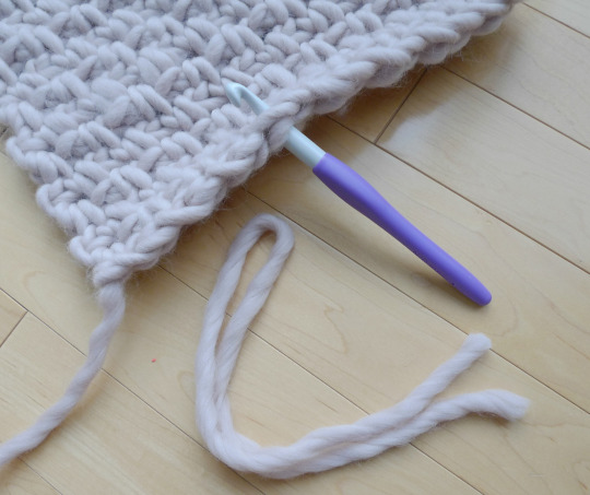 Crochet Moss Fringe Scarf