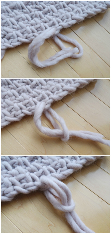Crochet Moss Fringe Scarf