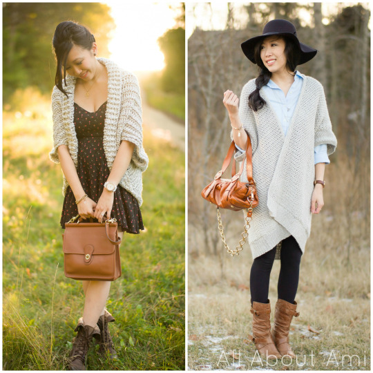 Easy Chunky Crochet Sweater & Granite Cape