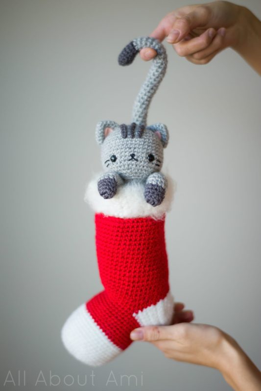 Crochet Chester the Christmas Cat Amigurumi