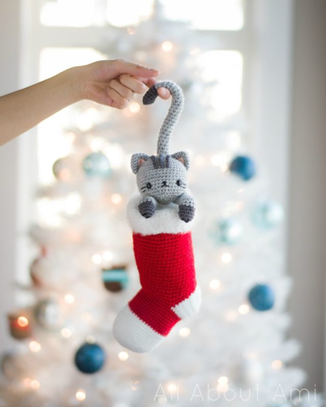 Crochet Chester the Christmas Cat Amigurumi