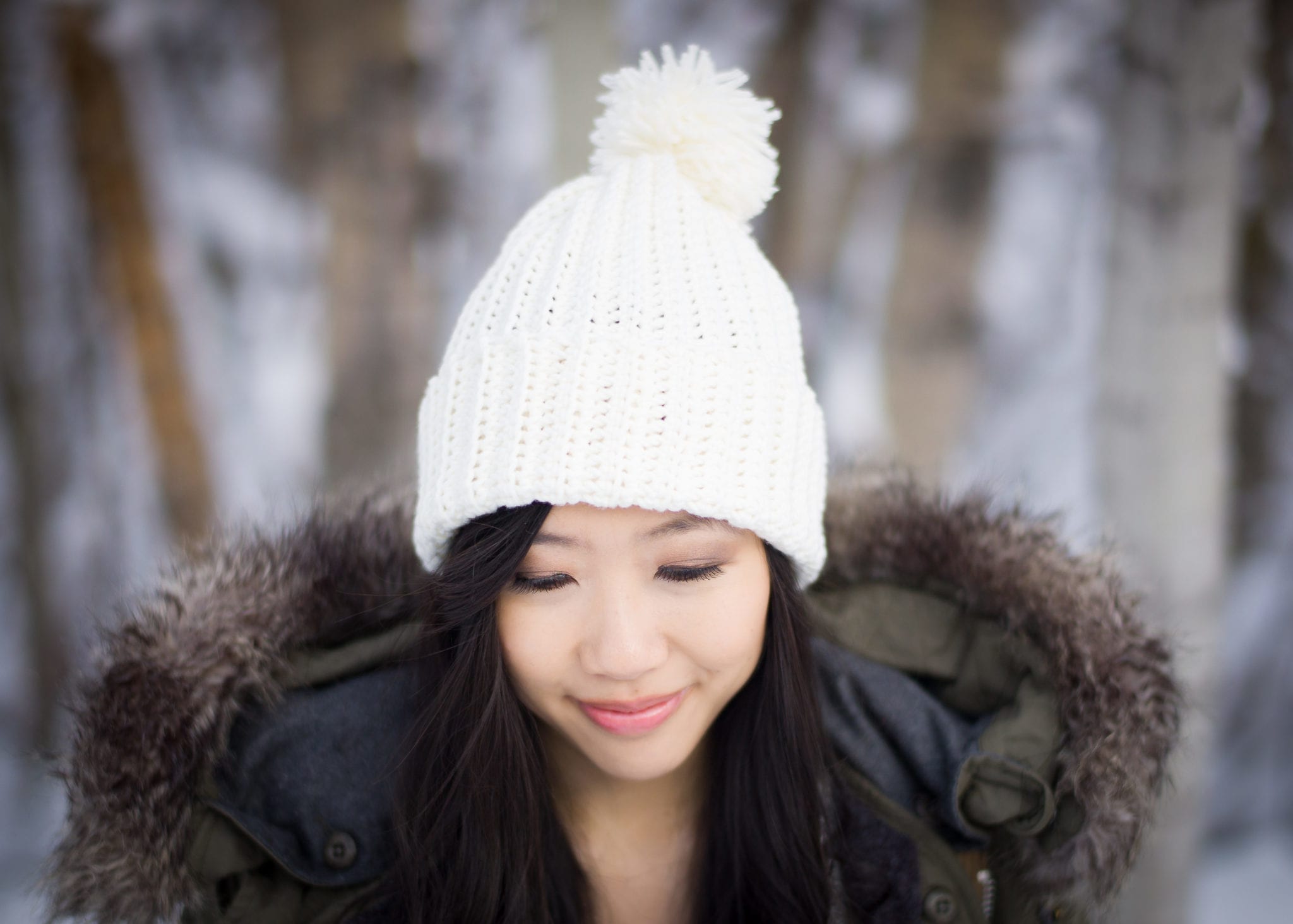 Easy Ribbed Pom Pom Beanie - All About Ami