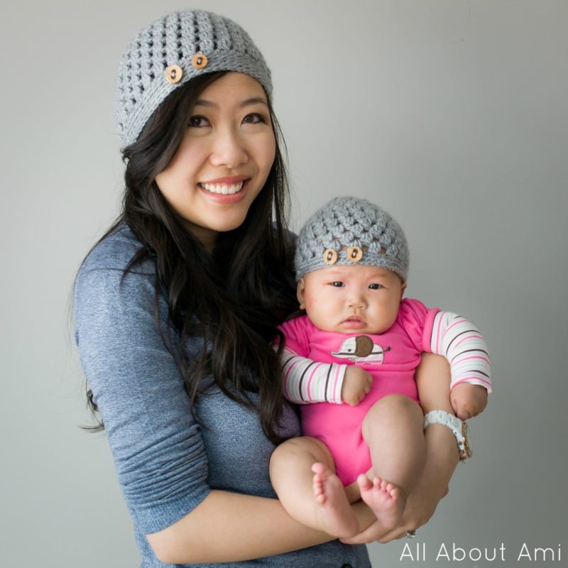 ZLFT Parent-child Mom and Baby Family Twist Knitting Keep Warm Hat Head Cap 
