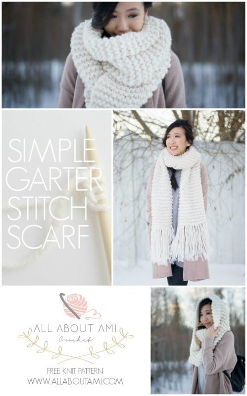 Simple Garter Stitch Scarf