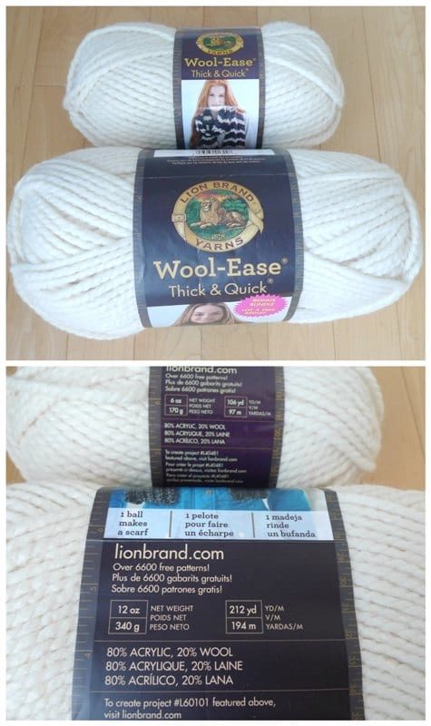 12oz Skein Lion BRAND WoolEase Fisherman Wool-ease Thick