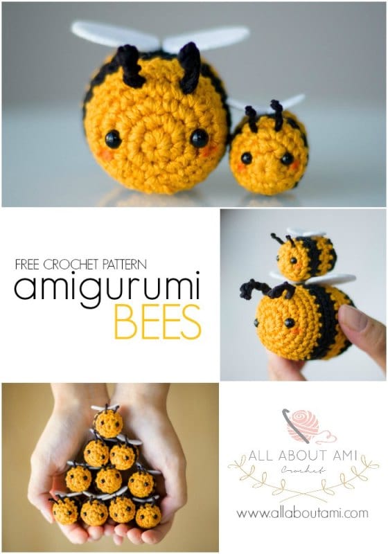 Flower Gal & Bee Crochet Pattern Tiny Curl Amigurumi Pattern