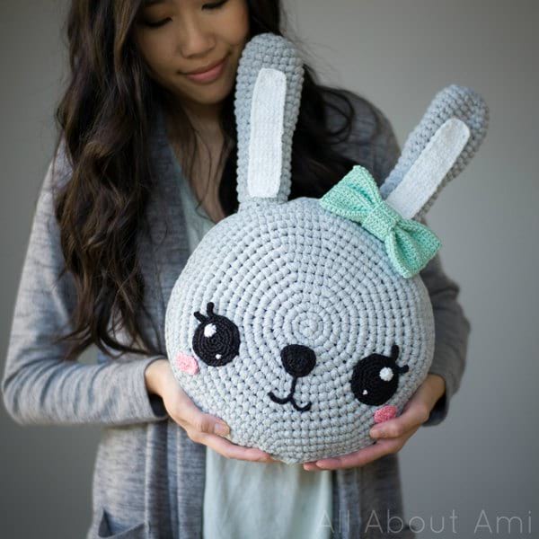 Cute Rabbit Ears Pattern Integrated Cushion Office Study - Temu