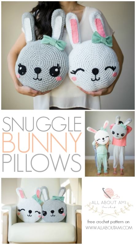 Crochet Snuggle Bunny Pillows