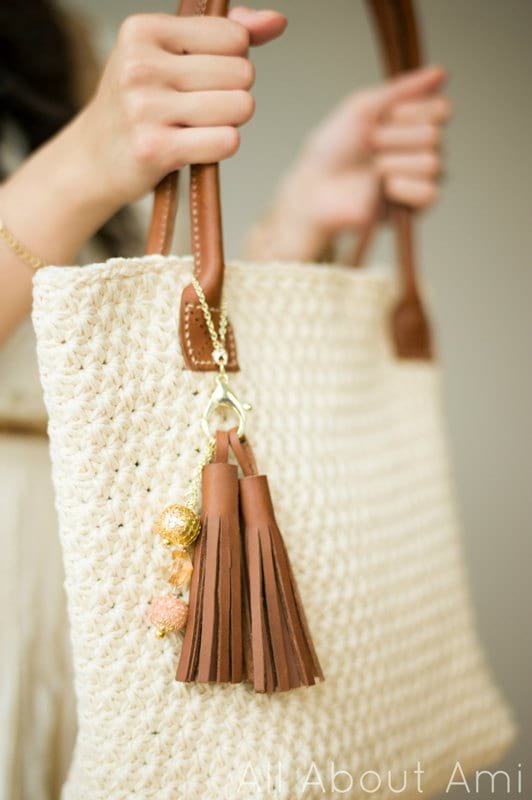 How to Add a Strap to a Crochet Bag with D-Rings - No Sewing