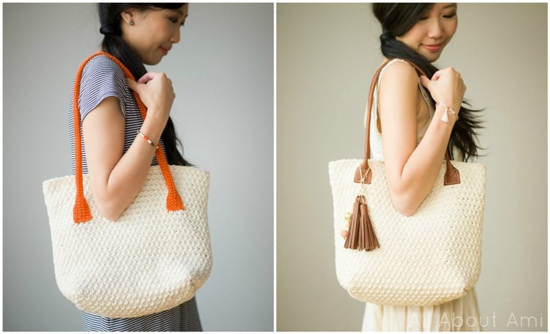 How to Add Leather Handles to a Crochet Bag » Make & Do Crew