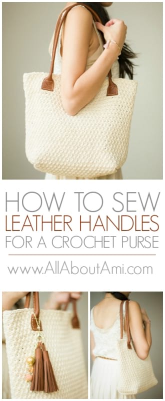 How to Sew Leather Handles for Crochet and Knit Purses