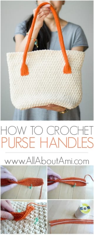 How to crochet a handle to a bag (Tutorial Video)