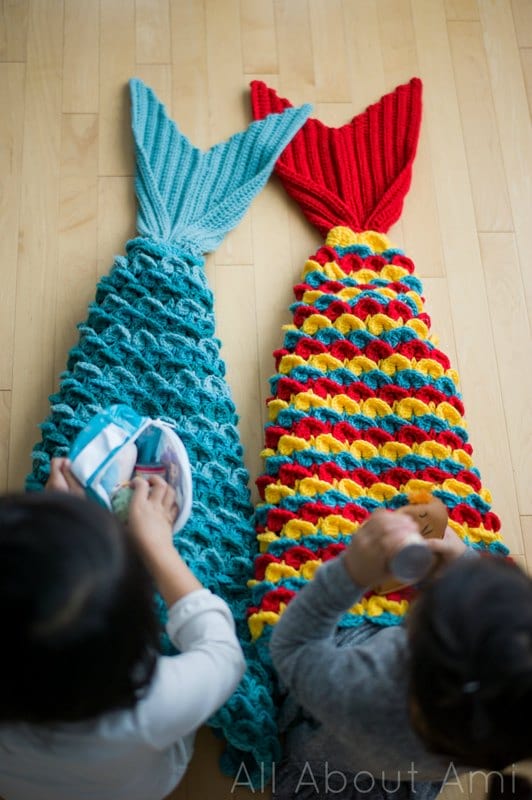 MERMAID tail blanket - step by step tutorial 