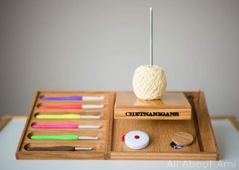 Chetnanigans Bedside Comfort Crochet Organizer/Workstation