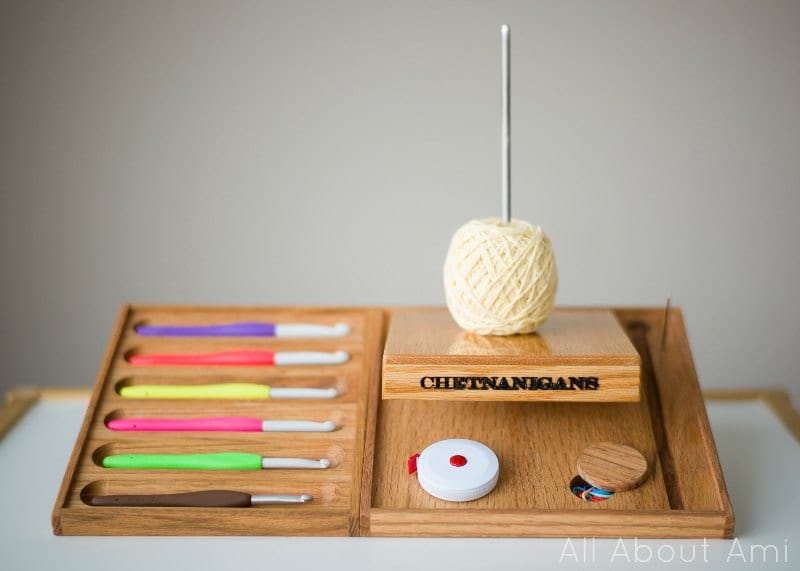 Chetnanigans Bedside Comfort Crochet Organizer/Workstation