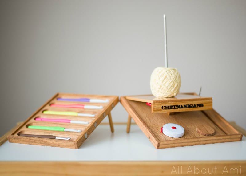 Chetnanigans Bedside Comfort Crochet Organizer/Workstation