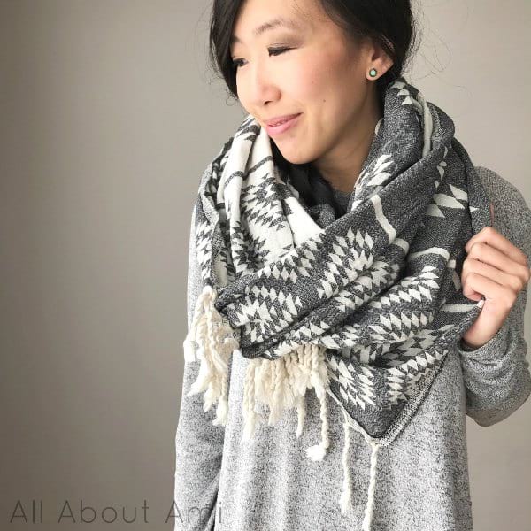 Aztec Blanket Scarf by Debrosse