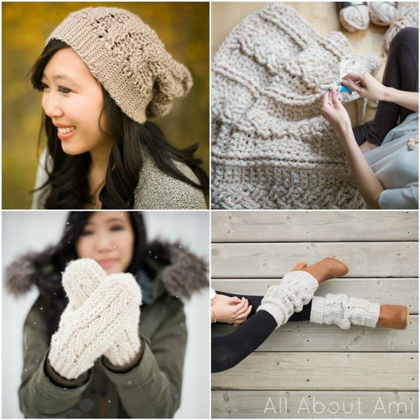 Crochet Faux Fur Mittens - All About Ami