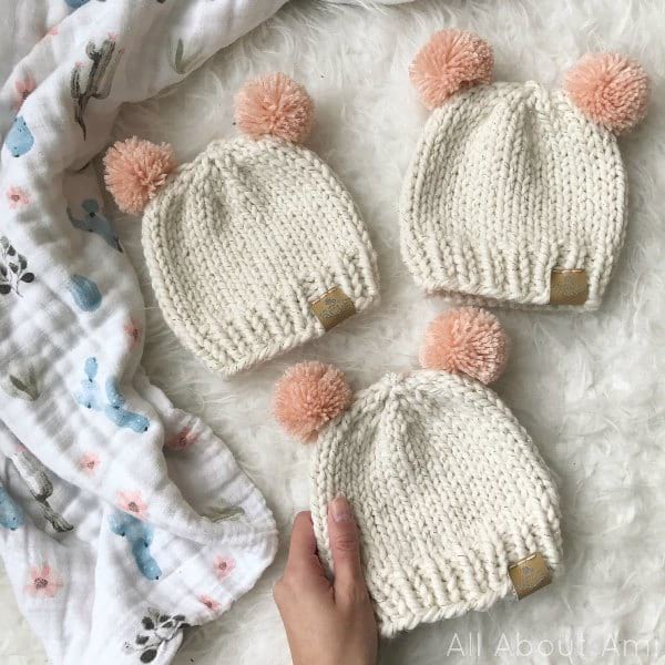 Gorro de bebé de punto básico