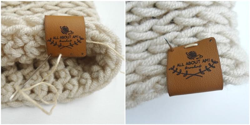 How to Sew Garment Tags onto Crochet and Knit Pieces 