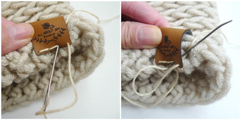 Leather Tags for Handmade Items, Knits and Crochet Labels, Faux Leather  Cinnamon Color With Personalized Name 