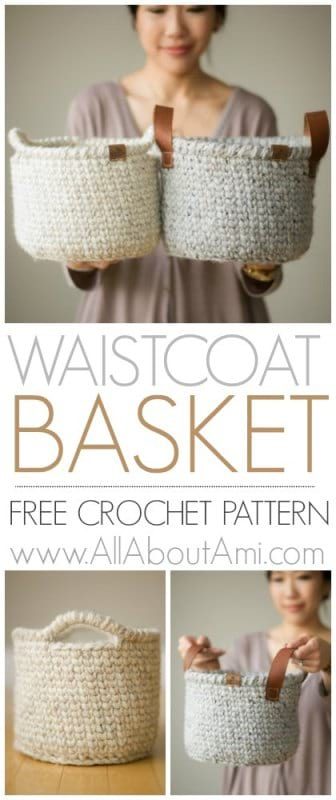 Waistcoat Crochet Basket