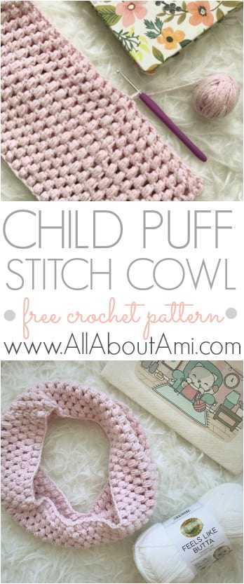 Child Puff Stitch Cowl