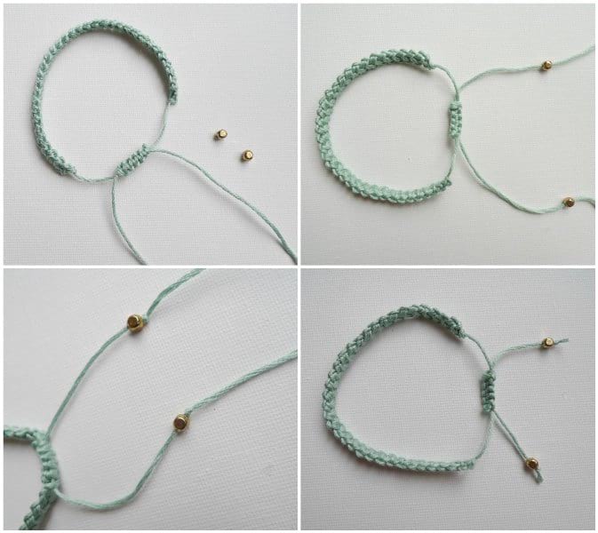 Crochet Cord Bracelet with Adjustable Closure - All About Ami