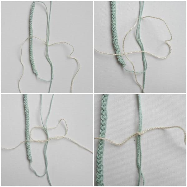 Crochet Cord Bracelet Tutorial